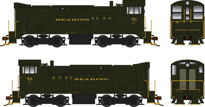 Baldwin VO660 - Standard DC -- Reading #70 (green, yellow)
