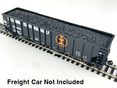 Real Coal Load 2-Pack -- Fits WalthersMainline(R) 50' 100-Ton 3-Bay Hopper