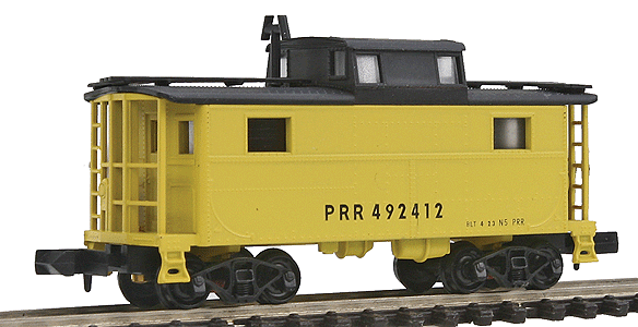 PRR Class N5 Steel Cabin Car (Caboose) - Assembled -- Pennsylvania (MOW yellow w/black roof, lettering)