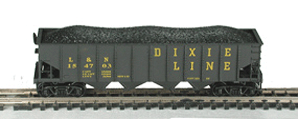 70-Ton 4-Bay Hopper Assembled w/Knuckle Couplers -- Louisville & Nashville #154710 (Built 2/53)