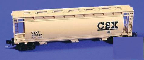 3-Bay Cylindrical Covered Hopper - Ready to Run - Executive Line -- CSX #226026 (tan, black)