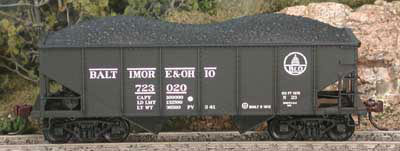 PRR Class GLa 2-Bay Open Hopper - Ready to Run -- Baltimore & Ohio #723064 (black, Capitol Dome Logo)