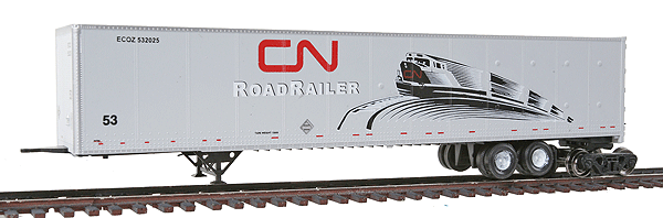 53' Duraplate Roadrailer Ready to Run -- CN #532025 (gray)