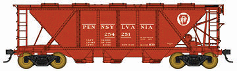 Pennsylvania Railroad Class H30 Covered Hopper - Ready to Run - Executive Line -- Pennsylvania Railroad #254289 (oxide red, Circle Keystone)