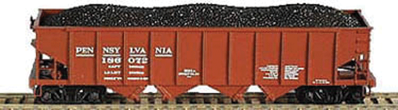 H21a 4-Bay Hopper - Ready to Run - Executive Line -- Pennsylvania Railroad #197319 (Tuscan, Early Lettering)