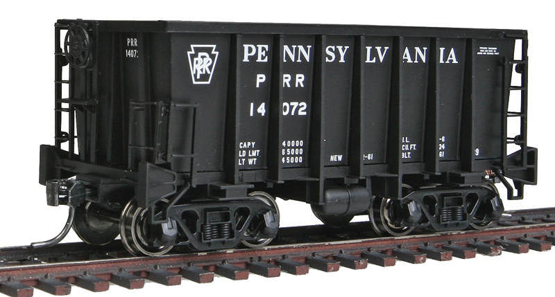 G-39 Ore Jenny w/Crown Trucks - Ready to Run - Executive Line -- Pennsylvania Railroad #14072 (black, Spelled Out Roadname)