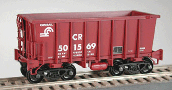 G-39b Ore Jenny w/Friction Trucks - Ready to Run - Executive Line -- Conrail #501566 (Boxcar Red, Small Logo)