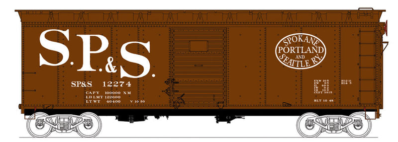 Class X31a Round-Roof Boxcar - Ready to Run -- Spokane, Portland & Seattle #12275 (Boxcar Red, Slanted SP&S)