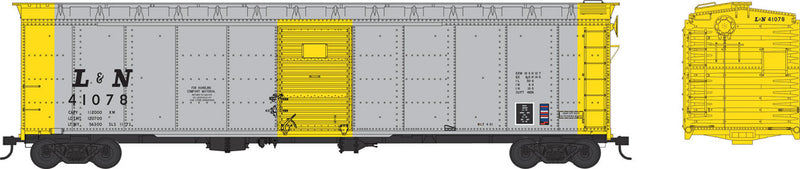 50' Single-Door Boxcar - Ready to Run -- Louisville & Nashville #41081 (MOW, gray, yellow)