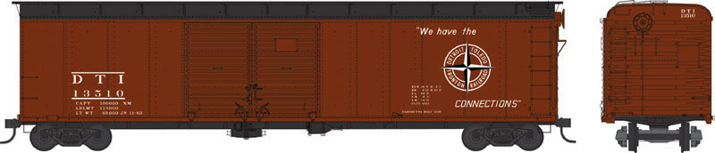Class X32 Double-Door Boxcar - Ready to Run - Executive Line -- Detroit, Toledo & Ironton #13533 (Boxcar Red, Compass Logo)