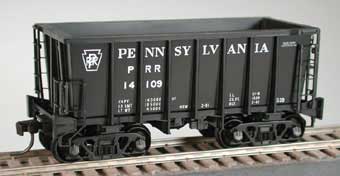 Class G-39 70-Ton Ore Jenny with Crown Trucks - Ready to Run -- Pennsylvania Railroad #14014 (black, Spelled-Out Roadname)