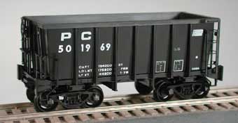 Class G-39a 70-Ton Ore Jenny with Friction-Bearing Trucks - Ready to Run -- Penn Central 502829 (black, Small Logo)