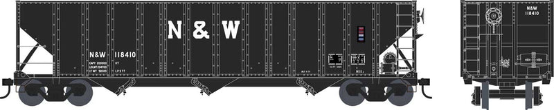 100-Ton 3-Bay Open Hopper - Ready to Run - Executive Line -- Norfolk & Western #118503 (Interim; black, Block N&W)