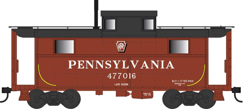 PRR Class N5 Steel Cabin Car (Caboose) - Ready to Run -- Pennsylvania Railroad 477016 (Lake Region, Tuscan, black, Shadow Keystone)