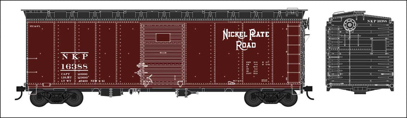 40' Single-Door Boxcar - Ready to Run -- Nickel Plate Road 16459 (Boxcar Red, black, Built 8-41)