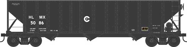 100-Ton 3-Bay Hopper - Ready to Run - Executive Line -- HLMX #10059 (Rblt. 5-88, black)
