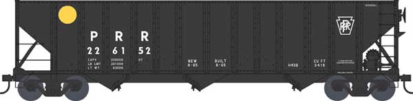 100-Ton 3-Bay Hopper - Ready to Run - Executive Line -- Pennsylvania Railroad #226244 (Blt. 8-65, black, yellow Ball, Plain Keystone