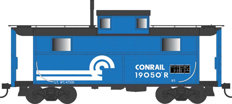 PRR Class N5 Steel Cabin Car (Caboose) - Ready to Run -- Conrail #19039 (Blt. 1-17 Rpkd 6-77, blue, black, white)
