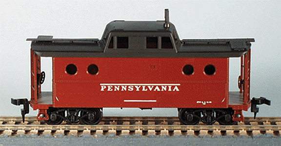 PRR N-5C Caboose - Kit -- Pennsylvania Railroad-No # or Region (Old Style Lettering, Freight Car Brown