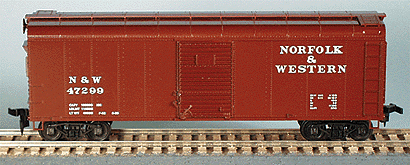 40' X-31a Round Roof Single-Door Steel Boxcar -- Norfolk & Western - Flush Roof