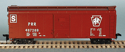 40' X-31a Round Roof Single-Door Steel Boxcar -- Pennsylvania Railroad Company Service Boxcar - Inset Roof