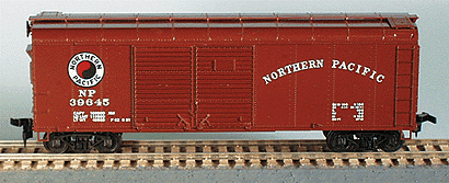 40' X-31 Round Roof Double-Door Steel Boxcar -- Northern Pacific - Flush Roof