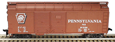 40' X-31F "Turtle Roof" Double-Door Steel Boxcar -- Pennsylvania Railroad w/Shadow Keystone Herald