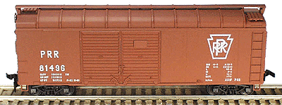 40' X-31F "Turtle Roof" Double-Door Steel Boxcar -- Pennsylvania Railroad w/Plain Keystone Herald