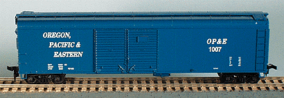 50' Round Roof Double-Door Boxcar w/Flush Roof -- Oregon, Pacific & Eastern