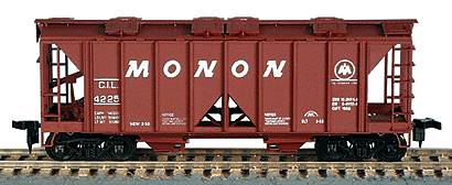 70-Ton 2-Bay Open-Side Covered Hopper - Kit -- Monon