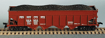 Pennsylvania Railroad H22a 4-Bay Coal Hopper w/Saw Tooth Doors -- Pennsylvania Railroad - Early Style Lettering