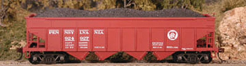 Pennsylvania Railroad H22a 4-Bay Coal Hopper - Kit -- Pennsylvania Railroad #904732 (Boxcar Red, Circle Keystone Logo)