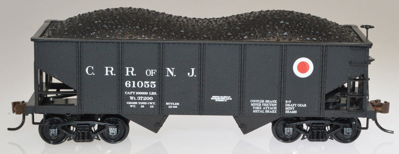 Pennsylvania Railroad Class GLa 2-Bay Open Hopper - Kit -- Central Railroad of New Jersey #61062 (black, red, white, Red Ball Marking)
