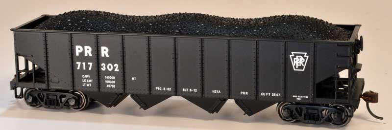 PRR H-21a 4-Bay Hopper - Kit -- Pennsylvania Railroad 717302 (black, Keystone Only)