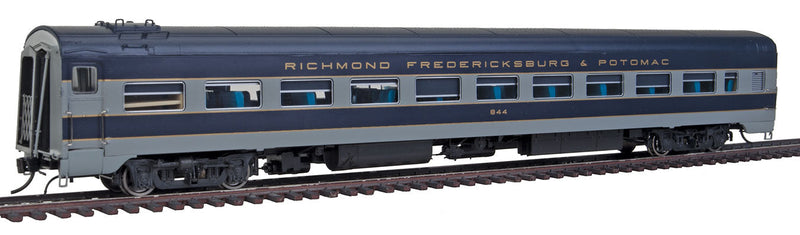 CC&F Lightweight Coach w/Skirts - Ready to Run - Super Continental Line(TM) -- Richmond, Fredericksburg & Potomac #844 (gray, blue, black)