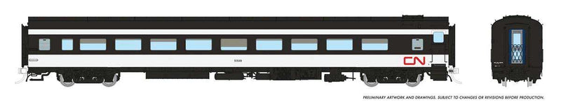 CC&F Lightweight Coach - Ready to Run - Super Continental Line(TM) -- Canadian National #5619 (white, black, red Noodle Logo)