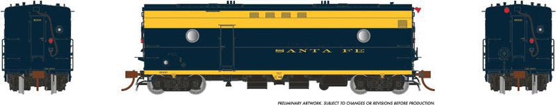 Steam Heater - Generator Car - Sound and DCC - Ready to Run -- Santa Fe 9002 (blue, yellow)