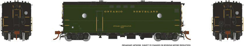 Steam Heater - Generator Car - Sound and DCC - Ready to Run -- Ontario Northland 200 (green)