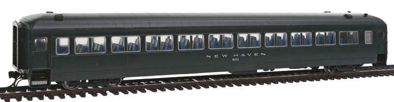 PS Osgood-Bradley 10-Window Coach, Full Skirt - Ready to Run -- New Haven #8202 (As-Delivered Hunter Green)
