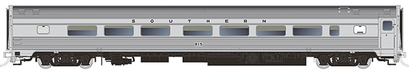 Budd 60-Seat Coach w/Fluted Sides -- Southern Railway #828 (silver)