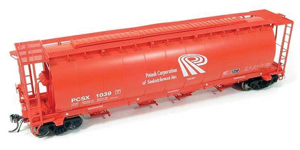 NSC 3800 Cylindrical Covered Hopper - Ready to Run -- Potash Corp of Saskatchewan PCSX #2 (salmon, white)