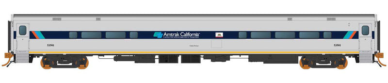 Horizon Fleet Dinette - Ready to Run -- Amtrak California 53501 Golden Horizon (silver, black, Caltrans Logo)