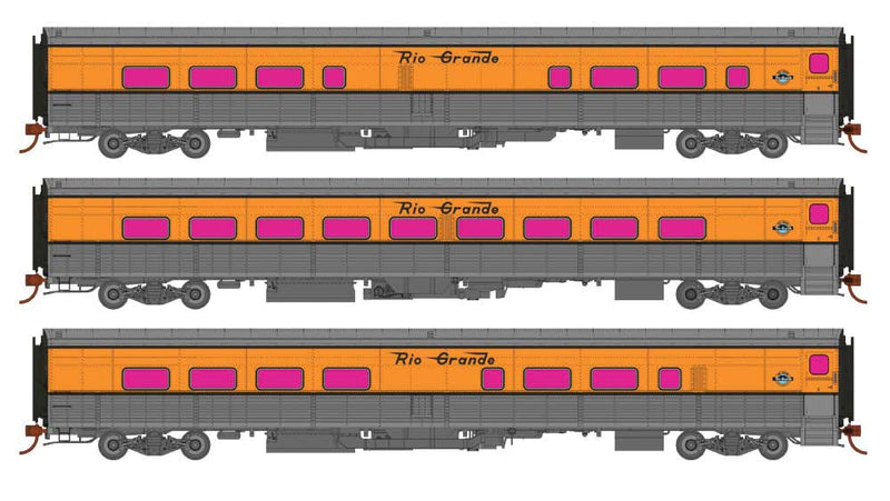 Tempo Ski Train 3-Car Set - Ready to Run -- Rio Grande Ski Train Set 2: Glenwood Springs, Winter Park and Mt Evans