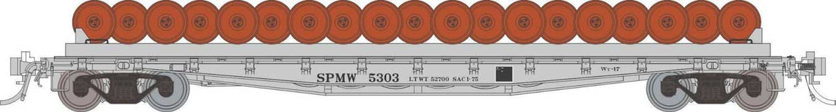 Class F30D 50' Wheel Flatcar 3-Pack - Ready to Run -- Southern Pacific Set #1 (gray)