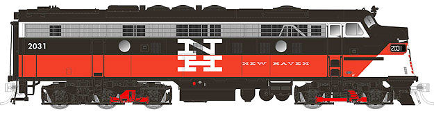 EMD FL9 w/DCC -- New Haven #2051 (Class EDER-5a, black, red, white)