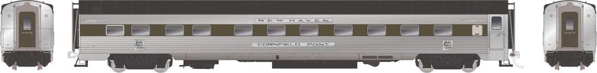 Pullman-Standard 14-4 "Point" Sleeper with Skirts - Ready to Run -- New Haven #511 Lords Point (As-Delivered, stainless, Pullman Green, black)