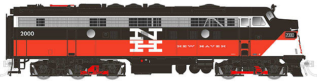 EMD FL9 w/LokSound & DCC -- New Haven #2022 (Class EDER-5 As-Built, black, red, white)