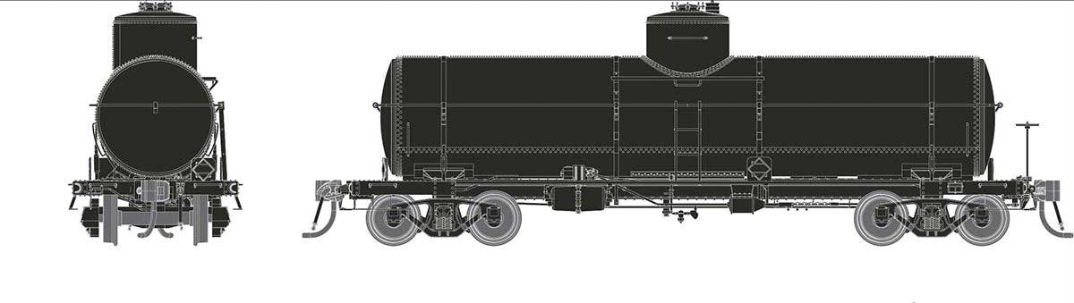 Union Tank Line X-3 8,000-Gallon Tank Car w/K Brakes - Ready to Run -- Undecorated