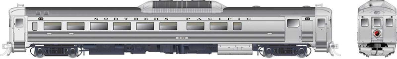 Budd RDC-2 Phase 1c - Sound & DCC -- Northern Pacific B31 (stainless, red, white, black, Monad Logo)