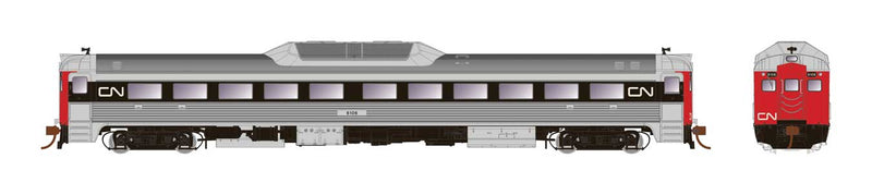 Budd RDC-1 Phase 2 - LokSound and DCC -- Canadian National No Number (stainless steel, black, red, Noodle Logo)
